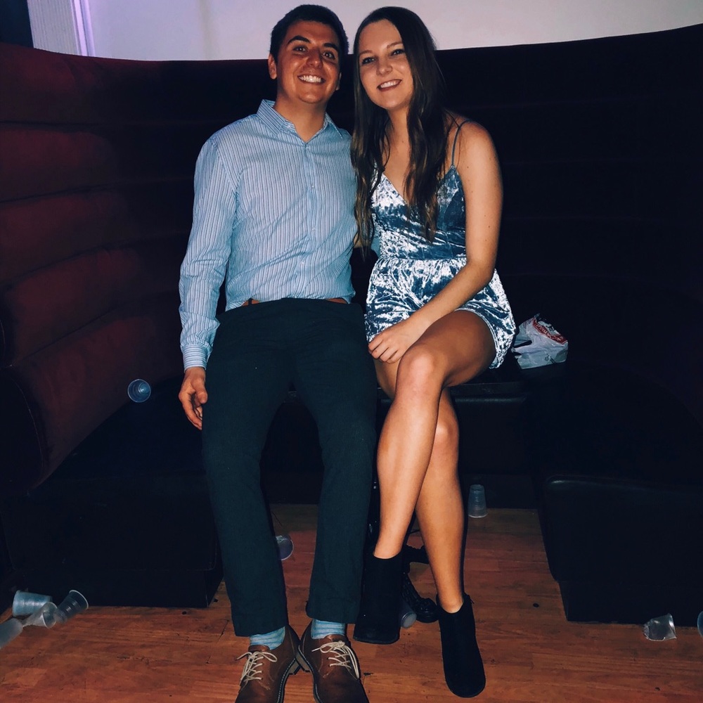 Blue Pacsun Satin Romper